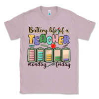 Lilac battery life of a teacher monday friday Classic Tee - MaliasSmallBusiness