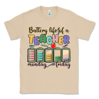 Mushroom battery life of a teacher monday friday Classic Tee - MaliasSmallBusiness
