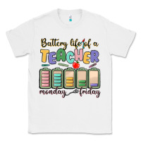 White battery life of a teacher monday friday Classic Tee - MaliasSmallBusiness