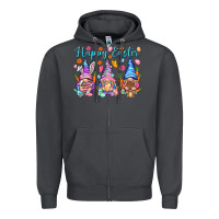 Smoke Happy Easter gnomies Easter Day Zipper Hoodie - HowdyJamesFarm