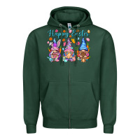 Sports Green Happy Easter gnomies Easter Day Zipper Hoodie - HowdyJamesFarm