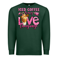 Sports Green iced coffee is my love language Premium Sweatshirt - OliviaCreatesArt