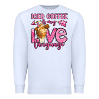 White iced coffee is my love language Premium Sweatshirt - OliviaCreatesArt