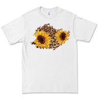 White sunflower leopard patch Premium Tee - AdoDesignShop