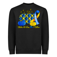 Black october we wear blue and yellow with pumpkins Heavyweight Sweatshirt - Artiststas