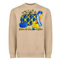 Mushroom october we wear blue and yellow with pumpkins Heavyweight Sweatshirt - Artiststas