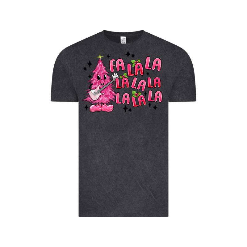 Pink Christmas Fa La La Vintage Tee by MaliasSmallBusiness | Teevron