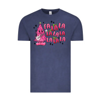 Vintage Denim pink christmas fa la la Vintage Tee - MaliasSmallBusiness