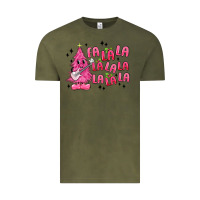 Vintage Olive pink christmas fa la la Vintage Tee - MaliasSmallBusiness