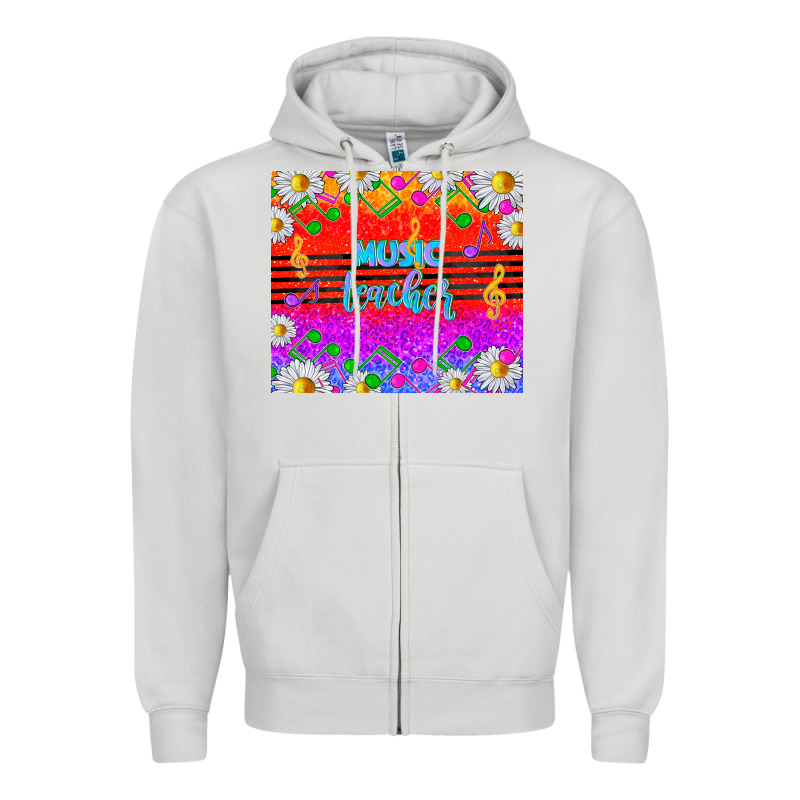 Rainbow Music Teacher Zipper Hoodie by TumblerDesignByShophia | Teevron