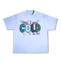 Grape Ice yes i am cold Urban Heavy Tee - MaliasSmallBusiness