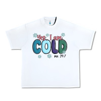 White yes i am cold Urban Heavy Tee - MaliasSmallBusiness