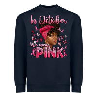 Navy in october we wear pink with afro woman Heavyweight Sweatshirt - Artiststas