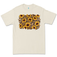 Bone sunflower leopard background Premium Tee - AdoDesignShop