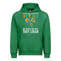 Emerald Autism Awareness Teacher Urban Hoodie - CowhideDigitalArt