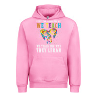 Fuchsia Pink Autism Awareness Teacher Urban Hoodie - CowhideDigitalArt