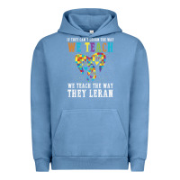 Pigment Pebble Blue Autism Awareness Teacher Urban Hoodie - CowhideDigitalArt
