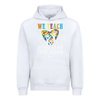 White Autism Awareness Teacher Urban Hoodie - CowhideDigitalArt
