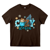 Chocolate Brown cozy season Heavy Core Tee - AdoDesignShop