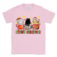 Bubblegum Pink meowy christmas cats coffee cups Classic Tee - MaliasSmallBusiness