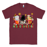 Burgundy meowy christmas cats coffee cups Classic Tee - MaliasSmallBusiness