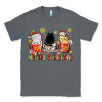 Charcoal Heather meowy christmas cats coffee cups Classic Tee - MaliasSmallBusiness