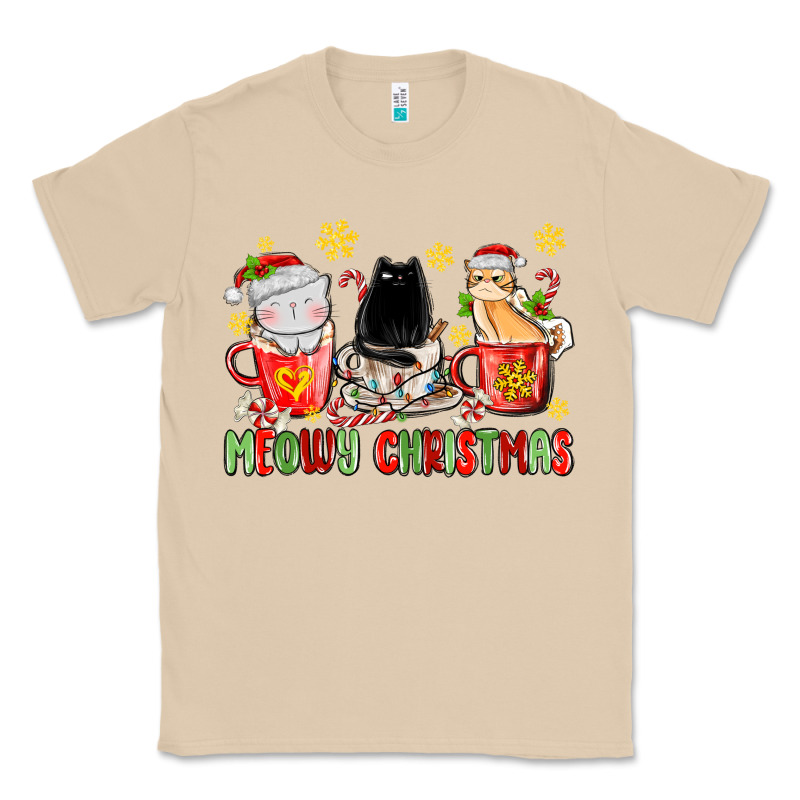 Meowy Christmas Cats Coffee Cups Classic Tee by MaliasSmallBusiness | Teevron