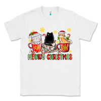 White meowy christmas cats coffee cups Classic Tee - MaliasSmallBusiness