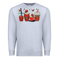 Heather Grey ladybug coffee cups Premium Sweatshirt - OliviaCreatesArt
