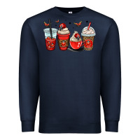 Navy ladybug coffee cups Premium Sweatshirt - OliviaCreatesArt
