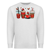 Oatmeal Heather ladybug coffee cups Premium Sweatshirt - OliviaCreatesArt