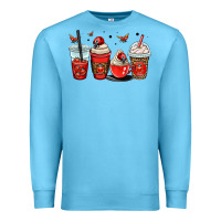 Ocean Blue ladybug coffee cups Premium Sweatshirt - OliviaCreatesArt