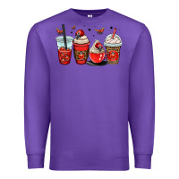 Purple ladybug coffee cups Premium Sweatshirt - OliviaCreatesArt