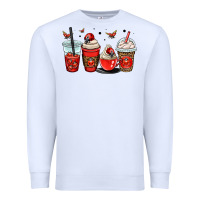White ladybug coffee cups Premium Sweatshirt - OliviaCreatesArt
