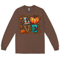 Chestnut Fall Autumn Leopard Love Pumpkin Long Sleeve Tee - LillyAllenDesigns
