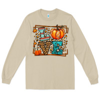 Mushroom Fall Autumn Leopard Love Pumpkin Long Sleeve Tee - LillyAllenDesigns