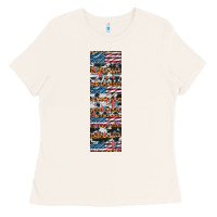 Bone usa flag and western patterns  penwraps Ladies Tee - Artiststas