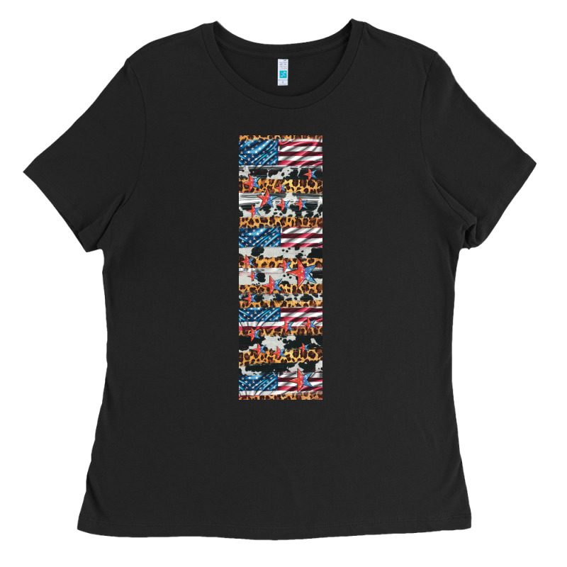 Usa Flag And Western Patterns  Penwraps Ladies Tee by Artiststas | Teevron