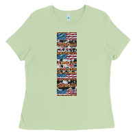 Matcha usa flag and western patterns  penwraps Ladies Tee - Artiststas