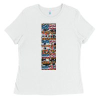 White usa flag and western patterns  penwraps Ladies Tee - Artiststas
