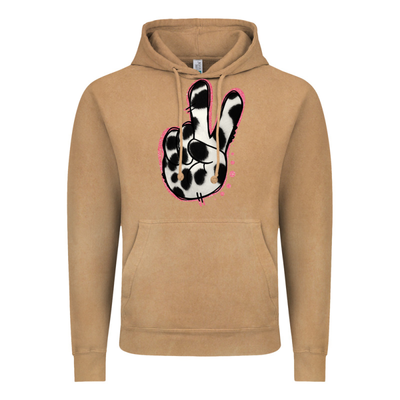 Black White Dalmatian Peace Sign Vintage Hoodie by Jasminsmagicworld | Teevron