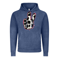 Vintage Denim Black White Dalmatian Peace Sign Vintage Hoodie - Jasminsmagicworld