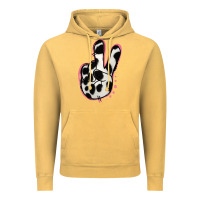 Vintage Mustard Black White Dalmatian Peace Sign Vintage Hoodie - Jasminsmagicworld