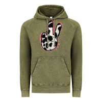 Vintage Olive Black White Dalmatian Peace Sign Vintage Hoodie - Jasminsmagicworld