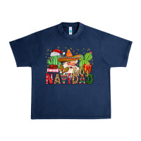 Navy feliz navidad santa Urban Heavy Tee - MaliasSmallBusiness