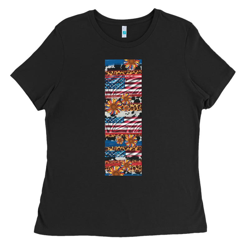 Usa Flag And Western Patterns  Penwraps Ladies Tee by Artiststas | Teevron