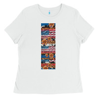 White usa flag and western patterns  penwraps Ladies Tee - Artiststas