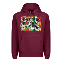 Burgundy Autism background Premium Hoodie - CowGirlArtShop