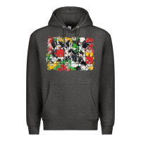 Charcoal Heather Autism background Premium Hoodie - CowGirlArtShop