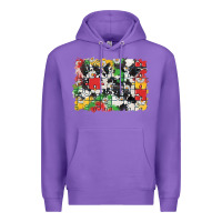 Purple Autism background Premium Hoodie - CowGirlArtShop